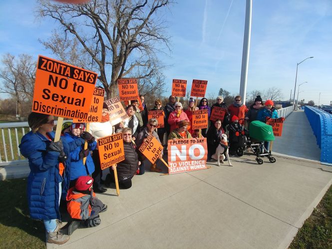 Zonta Club of Chatham-Kent rally